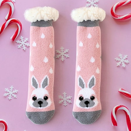 

〖Yilirongyumm〗 Socks Floor Socks Soft Socks Home Fuzzy Winter Super Unisex Lined Socks Slipper Warm Socks