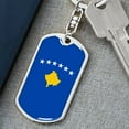 thumbnail image 6 of Kosovo Flag Keychain Dog Tag Stainless Steel or 18k Gold, 6 of 16