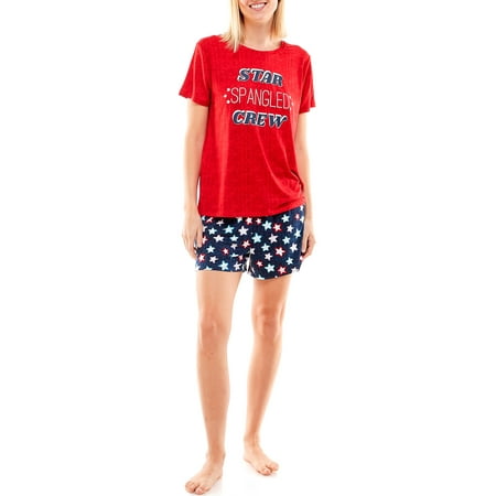 

Way to Celebrate Star Spangled Family Sleep PJ Set- Women s