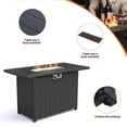 thumbnail image 4 of ELPOSUN 8 Pieces Patio Furniture Set with Fire Pit Table, Outdoor Furniture Sectional Rattan Sofa for Backyard Garden Navy, 4 of 11