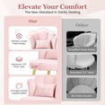 thumbnail image 6 of COOLHUT Petal Velvet Vanity Chair, Flower Cute Girls Mack Up Vanity Stool Chair with Lumber Pillow and Adustable Gold Legs, Upholstered Small Desk Chair for Living Room Bedroom Home Office, Pink, 6 of 9