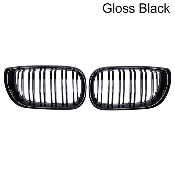 Pulleco For Bmw 3 Series E46 Car Front Bumper Grilles Racing Grill Kidney Dual Line Grills Gloss Black Grille 4 Door 2002-2005