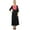 Black, variant on Bimba Women's Designer Black A-Line Kurta Kurti Indian Party Wear With Scarf-8