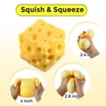 thumbnail image 3 of Cheese Squishy Cube Block, Squishy Fidget Toys for Adults & Teens, Easter Basket Stuffers, Stocking Stuffers, Sensory Stress Ball Squeeze Toys for Stress Relief, 3 of 8