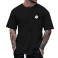 thumbnail image 3 of Big and Tall Shirts for Men Printing Popular Casual Loose Round Neck Short Sleeved T Shirt Graphic T Shirt Men Tee Medium Shirts for Turtle Neck Top Pack Man Bulk Striped XL, 3 of 7