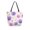 Watercolor Dandelions Pattern, variant on Open Top Canvas Tote Bag with Zipper Reusable Shopping Bag 13.5x15" Roomy Carryall Tie-dye Flowers Pattern
