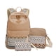 thumbnail image 2 of Sonducket de lona de 3 piezas, conjunto organizador de hombro, gran capacidad, cremallera, estilo étnico, mochilas escolares, bolsa de Mochilas Caqui, 2 of 6