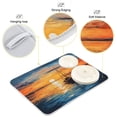 thumbnail image 4 of Dish Drying Mat Kitchen Counter Boat and Sunset Dishes Drainer Pad Absorbent Microfiber Reversible 16"x18", 4 of 7