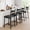 black 22-inch set of 4, variant on Danolapsi 26 Inch Bar Stools Set of 4, Counter Height Bar Chairs with Back and Thick Cushion, Upholstered Dining Chairs with Padded Seat, Barstools for Kitchen Island Apartment Counter Bar
