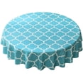 thumbnail image 2 of Moroccan Polyester Fabric Tablecloth - Water-Resistant Wrinkle Free Rectangle Dining Table Cover, Washable Protector for Holiday and Outdoor, 2 of 7