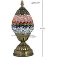 thumbnail image 4 of SILVERFEVER Egg Shaped Mosaic Lamp Turkish Glass Moroccan Lantern Room Decor Night Light for Bedroom, Living Room Dcor w LED Bulb Ocean Sunset, 4 of 9