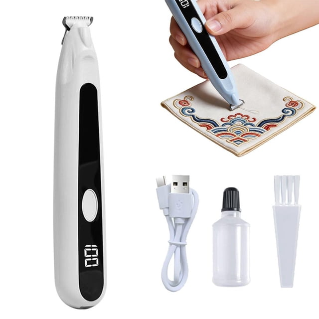 Rechargeable Electric Seam Ripper Tool for Embroidery & Sewing, Cordless Stitches & Thread Eraser, Professional Removal for Tailors, Quilters, Sewers, Fiber Artists, Pink/White/Blue