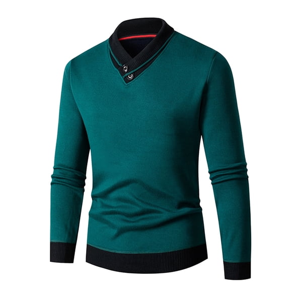 Men's Fashion Casual Solid Color Crew Neck Sweater Coat Warm Comfortable Soft Knit Pullover Winter Outwear