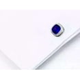 thumbnail image 2 of 2.00CT Cushion Cut Blue Sapphire 925 Silver Men's Cufflinks In 14k White Gold Plated, 2 of 2