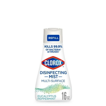 Clorox Disinfectant Mist Refill, Multi-Surface Spray, Eucalyptus Peppermint, 16 oz