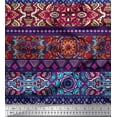 thumbnail image 1 of Soimoi Rayon Crepe Fabric Stripe,Mosaic & Mandala Kaleidoscope Printed Craft Fabric by the Yard 46 Inch Wide, 1 of 1