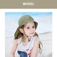 thumbnail image 2 of Toddler Sun Hat Protective Wide Brims Neck Cover Bucket Hat with Adjustable Strap, 2 of 16