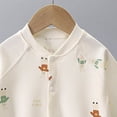 thumbnail image 4 of Baby Long Sleeve Snap-Up Romper with Garden Tree Print,Cozy Infant Sleepwear, 4 of 5