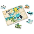 thumbnail image 2 of Melissa & Doug Sea Life 4-in-1 Wooden Jigsaw Puzzle - Dolphin, Tropical Fish, Turtle, and Orca Whale, 2 of 4