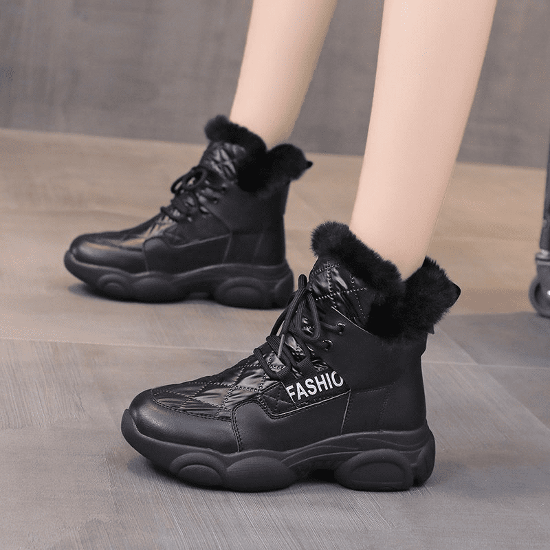 Leather trainer boots womens hot sale