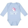 thumbnail image 3 of Inktastic Gigi and Grandpa Love Me Unicorn Grandchild Girls Long Sleeve Baby Bodysuit, 3 of 5