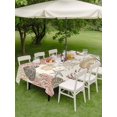 thumbnail image 4 of Outdoor Tablecloth with Umbrella Hole for Patio/Picnic/Party/Camping, Red Coral Coastal Waterproof Table Cloth Rectangle Table Cover Washable, Conch Starfish Nautical Ocean (60"x 84"), 4 of 9