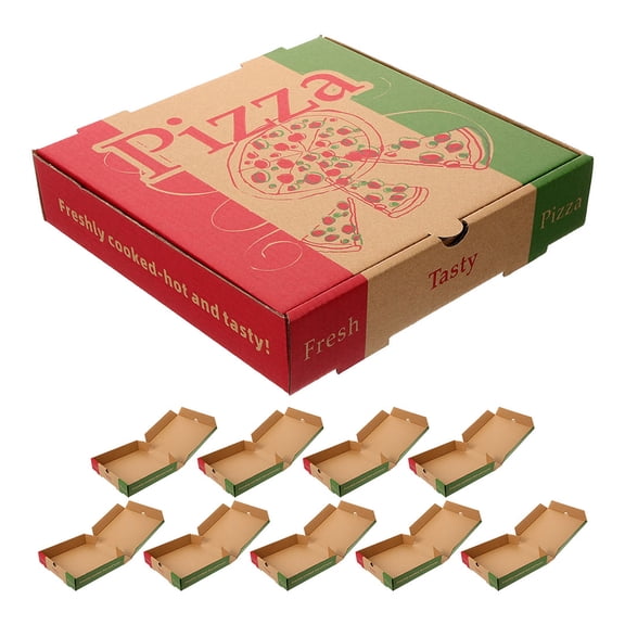 7 Inch Foldable Paper Pizza Boxes for Storage Use Assorted Color Safe for Food