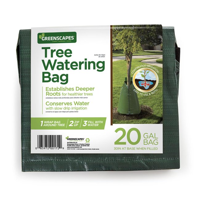 Bolsa de riego para árboles Greenscapes, 20 galones de capacidad, goteo lento
