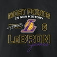 thumbnail image 4 of Men's LeBron James Black Los Angeles Lakers Most Points in NBA History Pullover Hoodie, 4 of 4