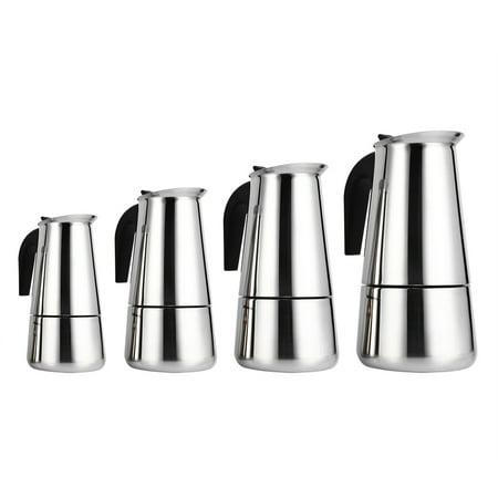 

Coffee Maker Pot Stovetop Moka Coffee Pot Stainless Steel Latte Percolator