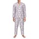 thumbnail image 3 of Balery Purple Rabbit Pijama para Hombre de Dos Piezas con Manga Larga, Conjunto de Dormir y Descanso Suave con Bolsillos-Large, 3 of 7