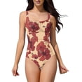 thumbnail image 6 of Enjoytime Bathing Suits for Women Ruched Floral Printed One Piece Swimsuits Square Neck Monokini Tummy Control Swimwear, 6 of 8