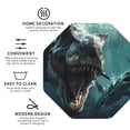 thumbnail image 3 of Yiaed Underwater Dinosaur Shark Print Leather Coasters for Drinks - Cup Coasters Coffee Table Kitchen Table Bar, Home & Office Gifts Handmade Drink Coasters-Octagon, 3 of 6