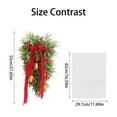 thumbnail image 6 of JIhuahe 21-Inch Artificial Christmas Tear Drop Swag with Bells, Red Berries and Bowknot, Door and Wall Decoration for Holiday Home, Perfect for Entryway and Dining,red, 6 of 6