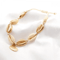 thumbnail image 3 of Gold-Plated Shell Scallop Anklet Women's Vintage Simple Beach Personalized Drawstring Ankle Jewelry for Daughter S01, 3 of 8