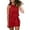 Red, variant on Women's Summer Sleeveless Ruffle Romper - Round Neck Jumpsuit for Casual Outings - Lightweight Polyester, Asian Sizes, Hand Wash Recommended