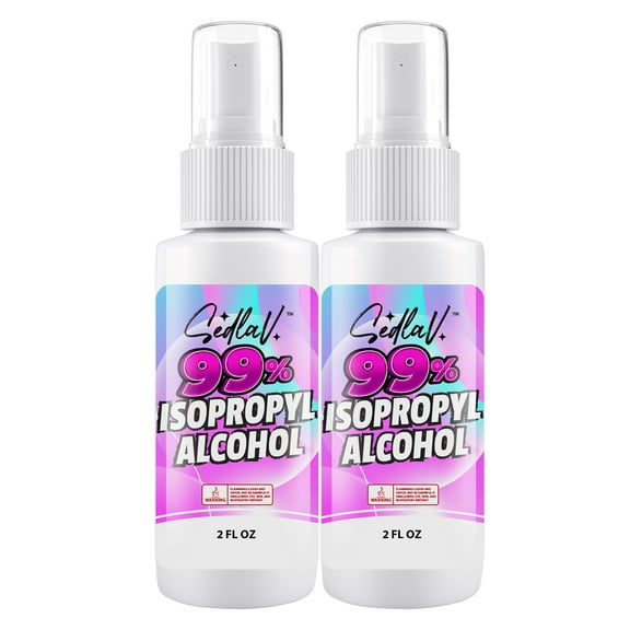 SEDLAV 99% Isopropyl Alcohol Spray Bottle, 99% Isopropyl Alcohol Sprayer, Isopropyl Alcohol Spray Bottles Small, Isopropyl Alcohol 99 Percent Small Bottle, Isopropyl Alcohol Travel Size 2 Oz (2)