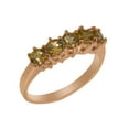 thumbnail image 1 of LBG British Made 10k Rose Gold Natural Peridot Womens Eternity Ring - 33 size options - Size 11.25, 1 of 6