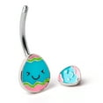 thumbnail image 4 of Body Candy Womens Stainless Steel Piercing Celebration Easter Egg Double Mount Belly Button Ring, 4 of 7