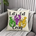 thumbnail image 5 of RyanK Mardi Gras Decorations Carnival Pillow Cover Mask Ball Pillow Cover Home Decoration Sofa Living Room Letter Print Pillow Cushion 17.7in, 5 of 6