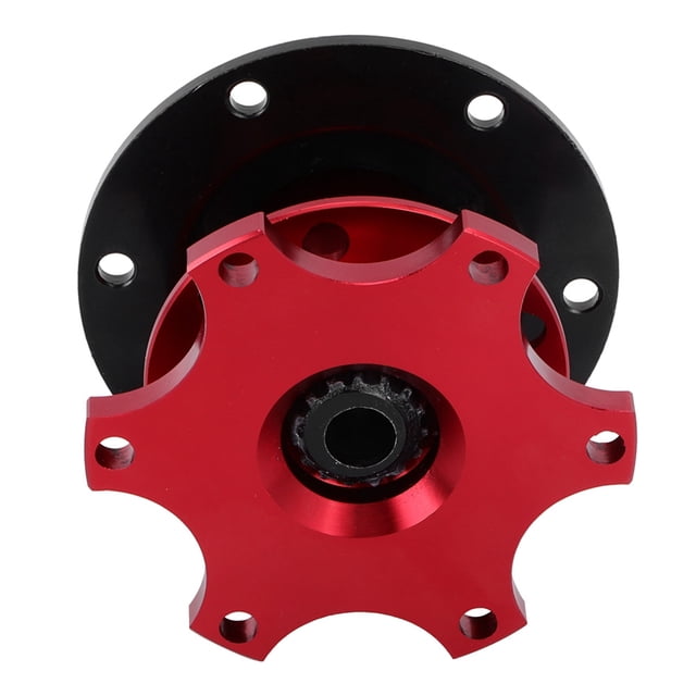 Kit de adaptador universal Ecomeon de desconexión rápida para volante de 6 agujeros rojo
