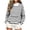 White-1-sweatshirt, variant on Kizanda Women Pullover Mock Neck Sweatshirt Dots Printed Loose Fit Long Sleeve Outerwear Sweatshirt with Kangaroo Pocket Baggy Workout Fall Winter Soft Stylish Top for Women XL