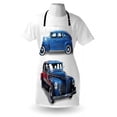 thumbnail image 3 of Vintage Car Apron Picture of Old Antique Cars Historical Automobile Nostalgic in Vintage Style, Unisex Kitchen Bib Apron with Adjustable Neck for Cooking Baking Gardening, Blue Red, by Ambesonne, 3 of 3