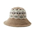 thumbnail image 1 of Handmade Knitted Fisherman Cap Autumn Winter Geometrical Pattern Stretchy Bucket Hat Fashion Accessories, 1 of 10