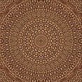 thumbnail image 1 of Ahgly Tapis d'Intérieur Lavable en Machine Carré Orange Transitionnel, 7 Pieds Carré, 1 of 7