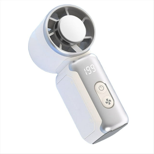 Mini Ventilador Portátil de Mano, 100 Velocidades, Recargable por USB, con Pantalla, Ventilador de Compresa Fría de Alta Velocidad, B