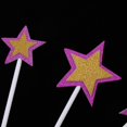 thumbnail image 3 of 10pcs Glitter Topper Fiesta de cumpleaños Postre Cupcake Decoración Púrpura Sunnimix Primeros De La Torta De La Estrella, 3 of 8