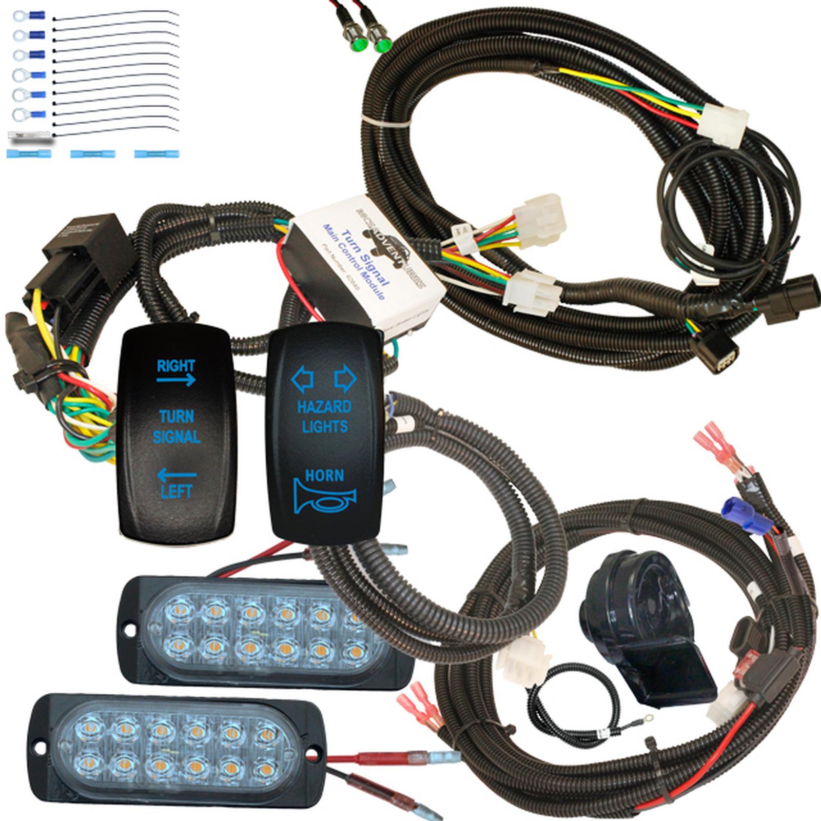 MCSADVENTURES Plug and Play Vertical Rocker Switch Plug and Play turn kit with Horn / Hazard