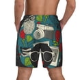 thumbnail image 3 of Kdxio Black Head Woman With Owl Hair Print Men'S Swim Trunks With Compression Liner 7 Inch Inseam Quick Dry Swim Shorts, 3 of 7
