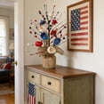 thumbnail image 4 of Kbndieu Red White and Blue Artificial Flowers Decorative Tree, 4 of July Decor Patriotic Memorial Fake Berry Stem Picks for Independence Day Decor Floral Arrangement Table Centerpieces, 4 of 6